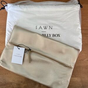 Jilly Box: NWT Fawn Design Gold Clutch Bag